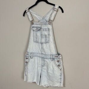 Natural Reflections Light Blue Striped Overalls